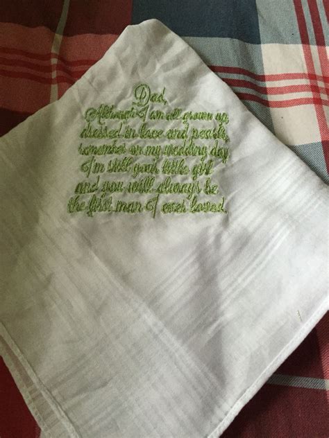 What to get my dad on my wedding day. Handkerchief for my dad on my wedding day. | My wedding ...