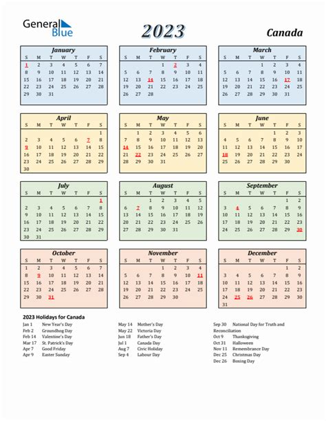 2023 Calendar With Holidays Canada Get Calendar 2023 Update