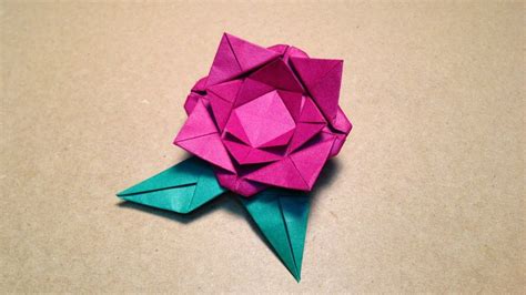 Origami Flower Instructions Rose Easy For Children Youtube