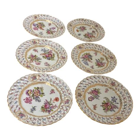 Antique European Porcelain Plates Set Of 6 Chairish