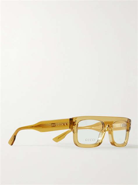 gucci eyewear rectangle frame acetate optical glasses for men mr porter