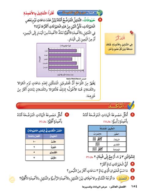 حل كتاب الطالب مادة رياضيات ثاني ابتدائي الفصل الدراسي الاول الفصل الاول القيمة المنزلية حتى 100 والانماط تطوير فهم النظام العدي العشري ومفاهيم القيم المنزلية الطلبة فهمهم للنظام العددي العشري ومفاهيم القيمة المنزلية على الاقل حنى العدد 100 قراءة. التمثيل بالأعمدة - الرياضيات الفصل الثاني - ثالث ابتدائي ...