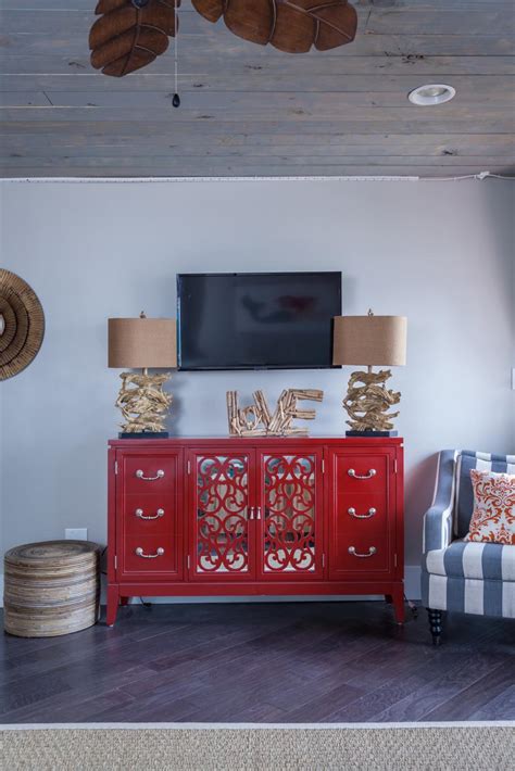 Bold Red And Gray Living Room Hgtv