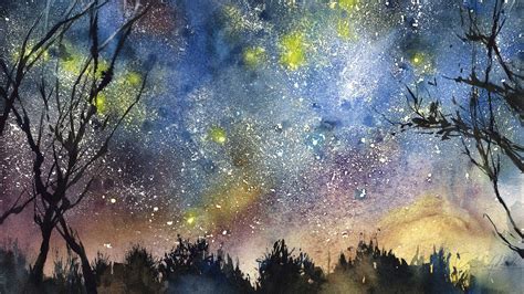 Three Steps To A Sparkling Night Sky In Watercolour Creative Bloq