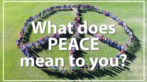 Do you disagree with something on this page? What does PEACE mean to you?? - YouTube
