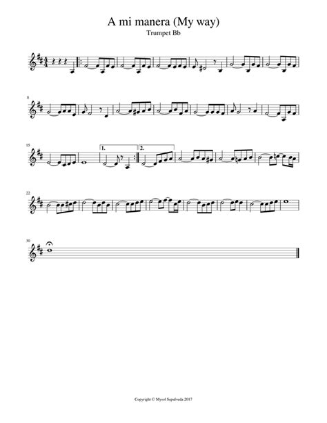 A Mi Manera My Way Sheet Music For Piano Download Free In Pdf Or