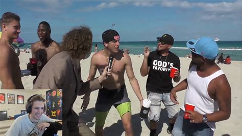 Xqc Reacts To Miami Beach Spring Break Youtube
