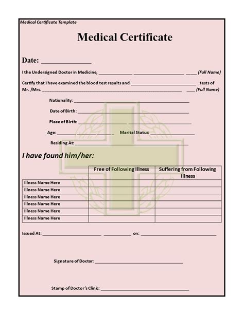 15 Medical Certificate Templates For Sick Leave Pdf Docs Word