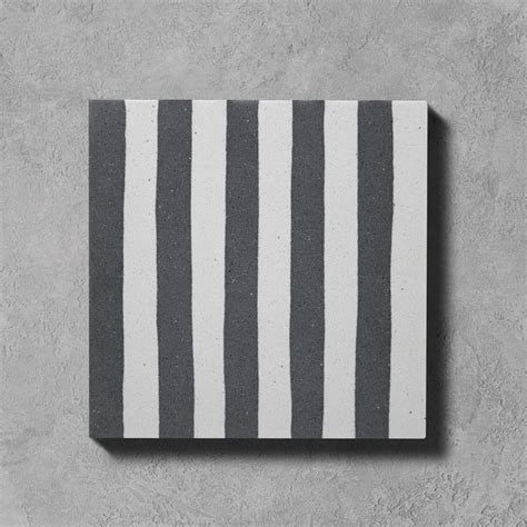 Anthracite Stripes Encaustic Cement Tiles Fast Delivery Starel Stones