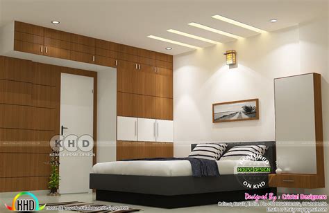 Master Bedroom Living Kitchen Interior Kerala Home Design And Floor