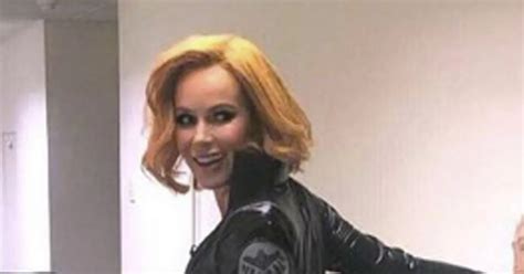 Amanda Holden Flaunts Flexibility With Raunchy Pose In Skintight Catsuit Mirror Online