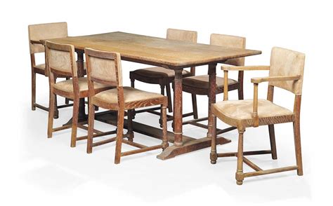 A Heals Limed Oak Dining Table And Chairs Circa 1930s Christies