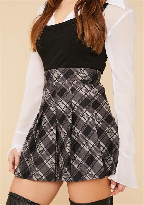 Xfrench Kiss Collegiate Cutie Plaid Mini Skirt Deals Pants Store