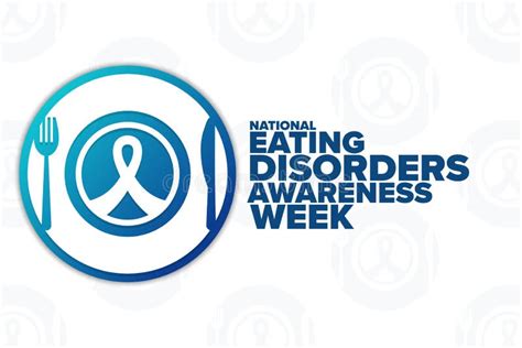 National Eating Disorders Awareness Week Holiday Concept Stock Vector