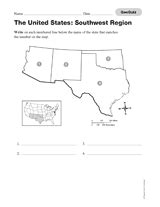 Since this is an informal region, exact boundaries vary. Quiz: Southwest United States - TeacherVision