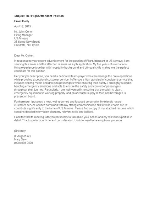 Email Cover Letter Sample Templates At