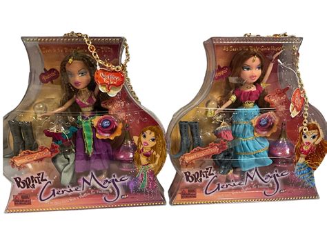 Lot 2 Bratz Genie Magic Dolls Nip Includes Meyan And Yasmin