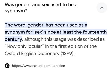 What Do You Think May Be A Reason Why Biological Sex And Gender Are Not Considered Synonyms In