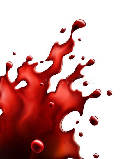 Blood Red Splash Isolated On A White Background Stock Vector