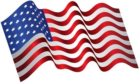 Usa America Waving Flag Png Clip Art Image