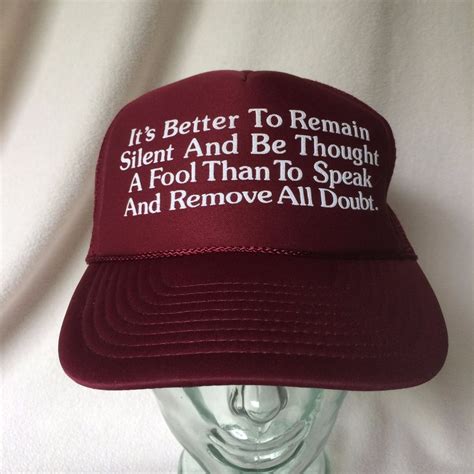 Funny Quote Snapback Baseball Hat Cap Better To Be Silent Gag Gift Mesh Trucker Unbranded