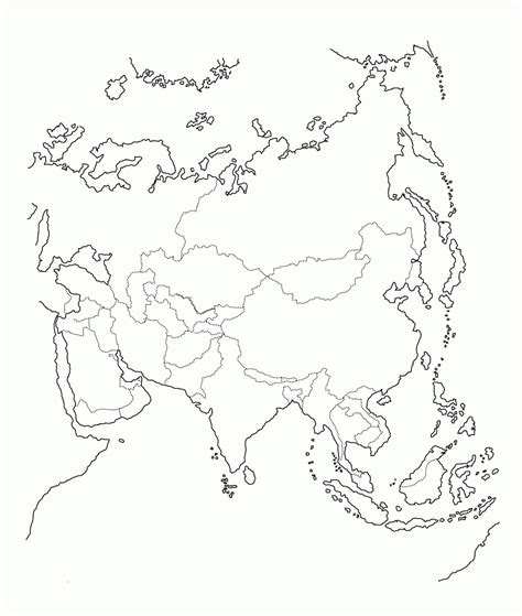 Mapa De Asia Para Colorear Mapa De Asia Para Imprimir Kulturaupice