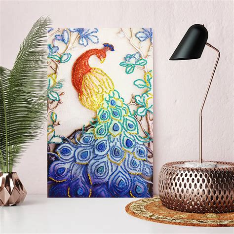 Animal Peacock 5d Diy Diamond Painting Full Square Special Shaped