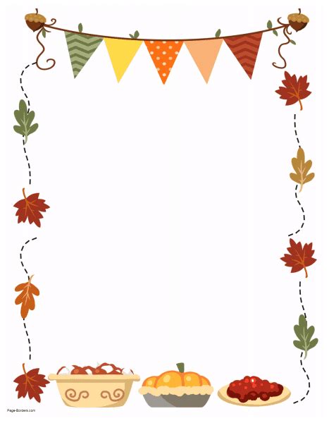Free Thanksgiving Border Printables Many Designs Available