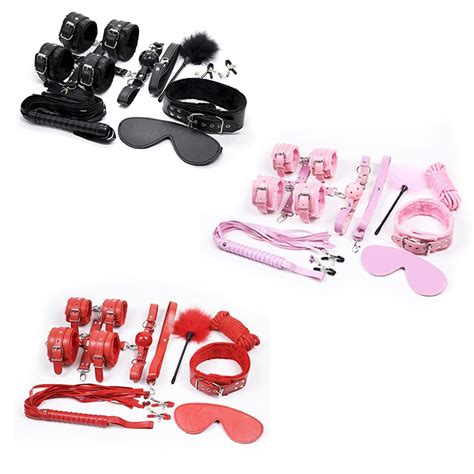 Bdsm Bondage Kits Erotic Restraints Handcuffs Sexy Nipple Clamps Open