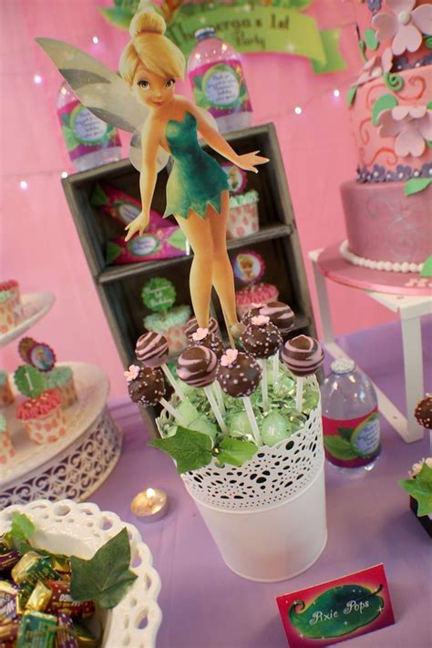 Tinkerbell Themed Birthday Party Cake Decor Fairies Ideas Birthday Party Themes