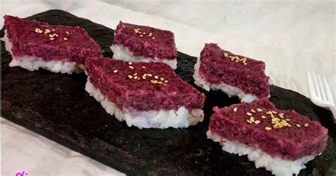 Purple Coconut Sticky Rice Cake Recipe By Divya Konduri Cookpad