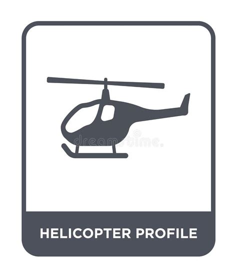 Icono Del Perfil Del Helicóptero En Estilo De Moda Del Diseño Icono Del
