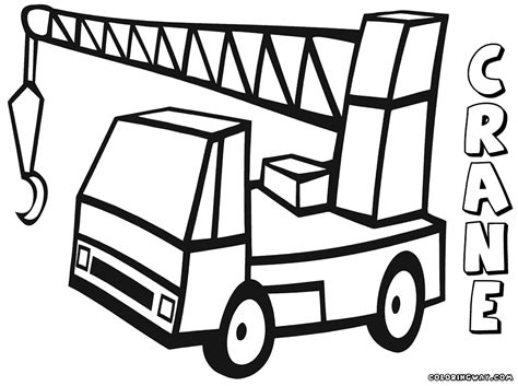 A coloring page of crane trucks to color in. Crane coloring pages | Coloring pages to download and print