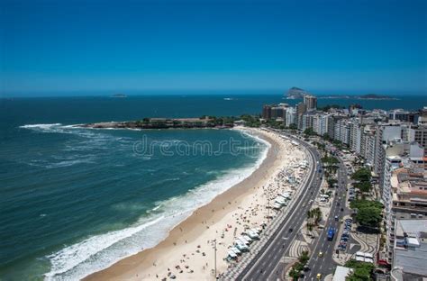 Vista Aérea Da Praia De Copacabana Rio De Janeiro Brasil Foto De