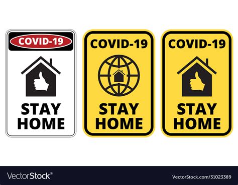 Covid 19 Stay Home Royalty Free Vector Image Vectorstock