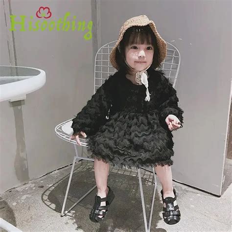 Baby Princess Dress Cotton Blackwhite Fashion Fur Dress The Autumn For