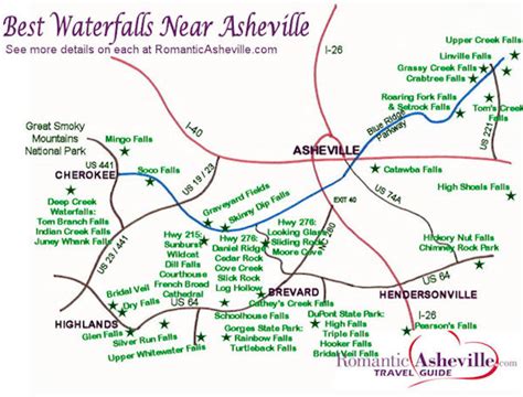 Map Of Waterfalls Near Asheville Nc Ardyth Mireille
