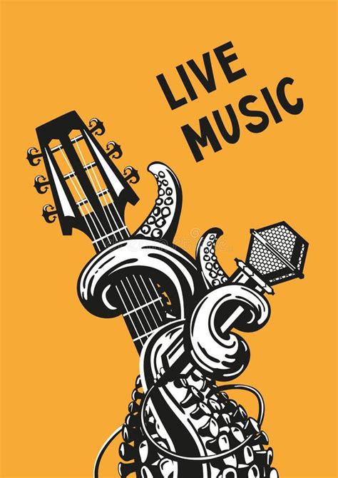 Live Music Poster Stock Vector Illustration Of Music 65242600