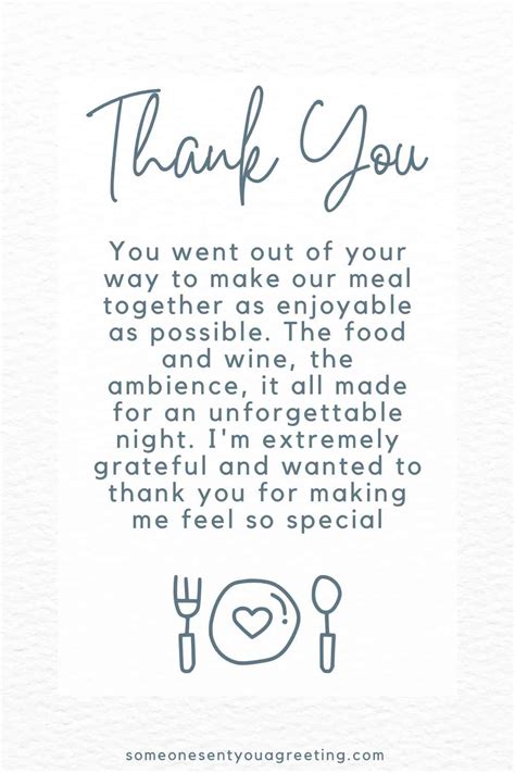 41 Ways To Say Thank You For Dinner Someone Sent You A Greeting