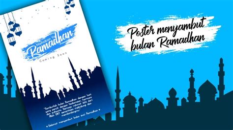 Poster menyambut datangnya bulan suci ramadhan, juga bisa dibuat dengan lukisan. Tutorial cara membuat poster menyambut bulan suci Ramadhan di android - YouTube