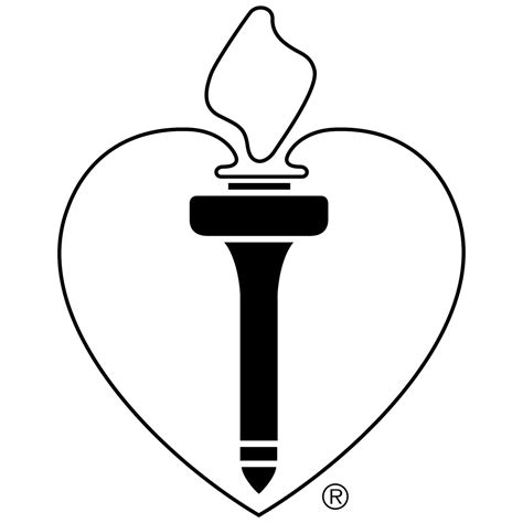 American Heart Association Logo Black And White Brands Logos