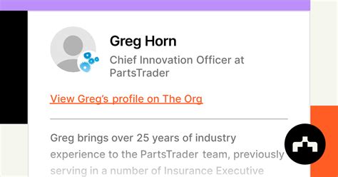 Greg Horn Chief Innovation Officer At Partstrader The Org