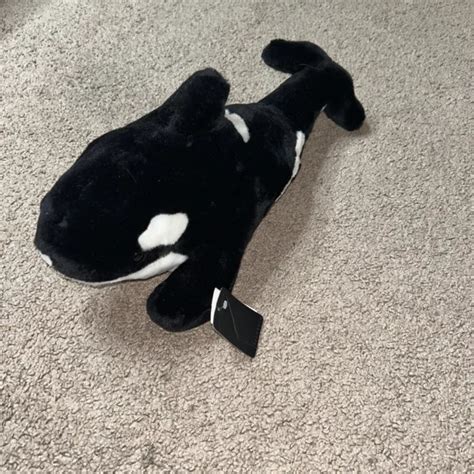 Sea World 15” Shamu Orca Killer Whale Plush Stuffed Animal Black
