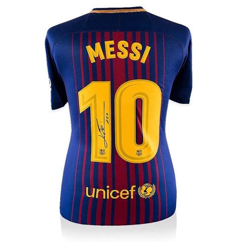 Lionel Messi Autographed Jersey Shirt 2017 2018 Number 10