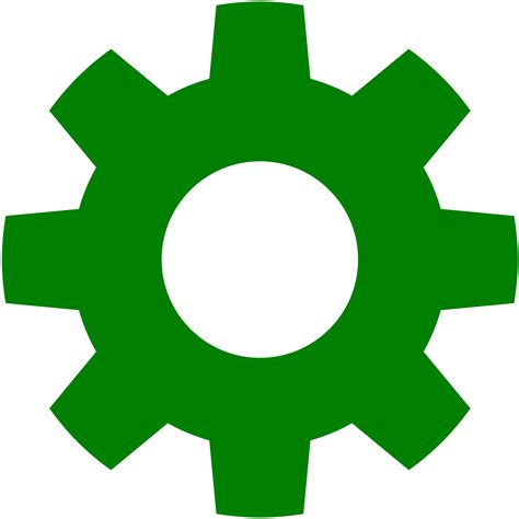 Gear In Green Icons Png Free Png And Icons Downloads