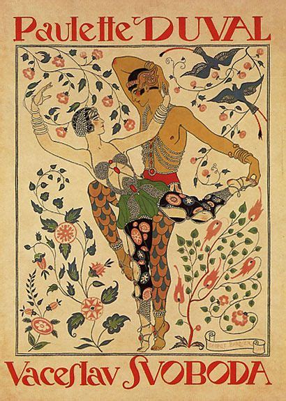 Art Nouveau Poster For Paulette Duval French Dancer And Actress