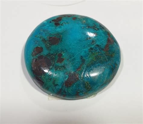 Chrysocolla Oval Cabochon 256mm 305ct Natural Gem From Peru Etsy