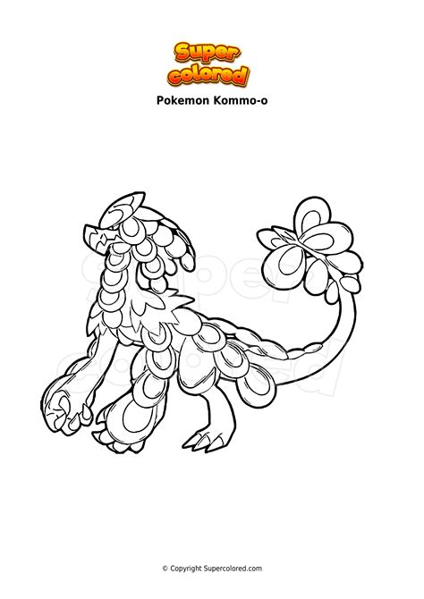 Coloring Page Pokemon Kommo O