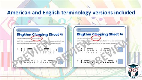 10 More Rhythm Clapping Sheets With Powerpoint Audio Files Teaching