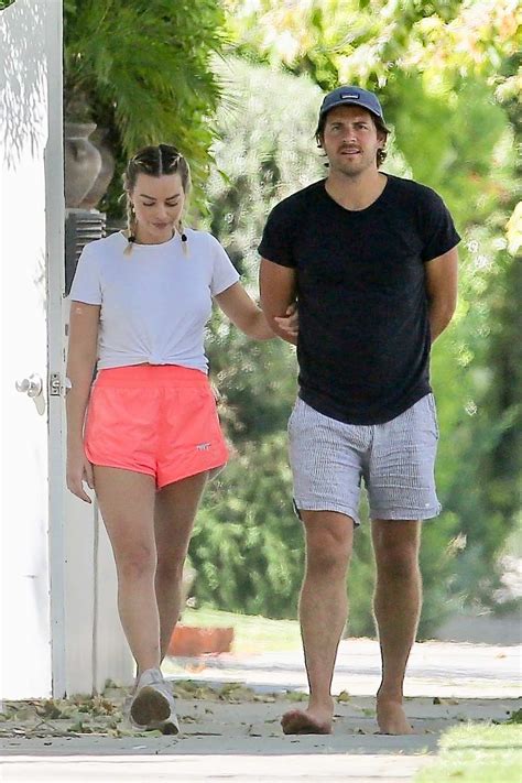 Margot Robbie And Husband Tom Ackerley Step Out For A Leisurely Stroll Around Their Neighborhood